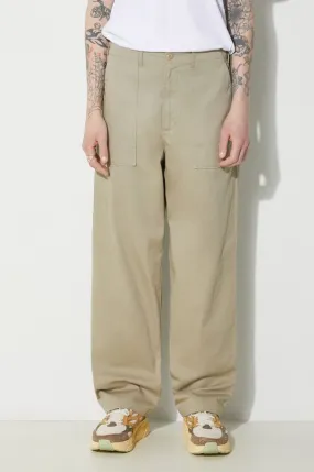 Universal Works cotton trousers Fatigue Pant beige color 132.STONE