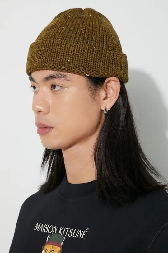 Universal Works wool beanie Short Watch Cap green color 29351