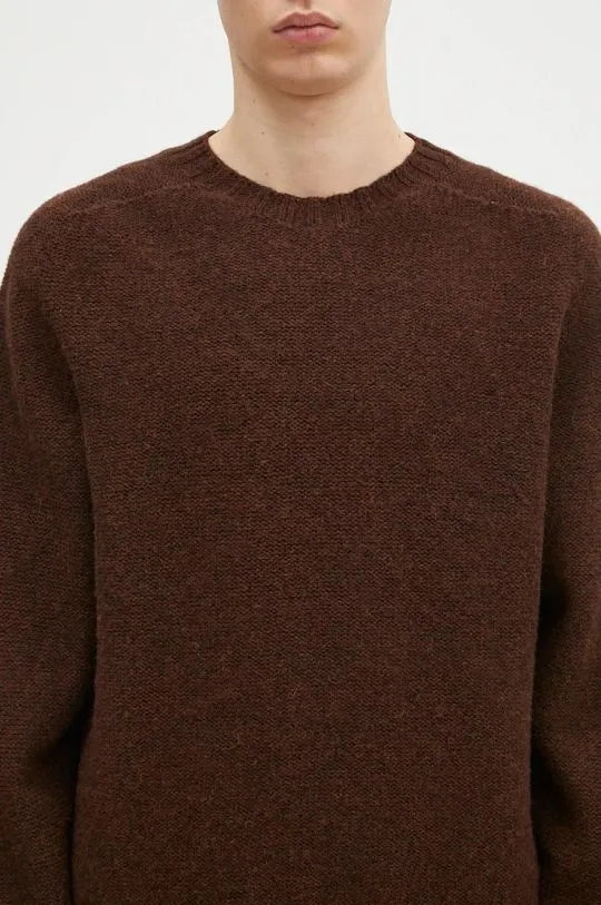 Universal Works woolen jumper men’s brown color lightweight 31760