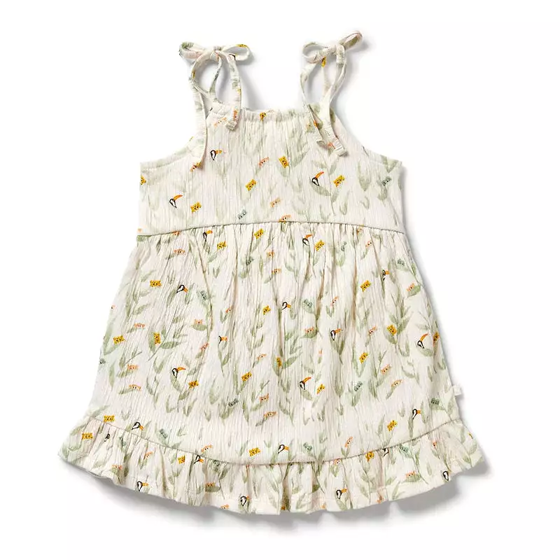 Wilson & Frenchy Crinkle Ruffle Dress - Peek-a-Boo