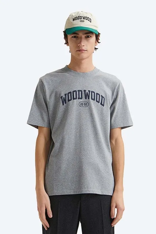 Wood Wood cotton T-shirt Bobby IVY T-shirt gray color