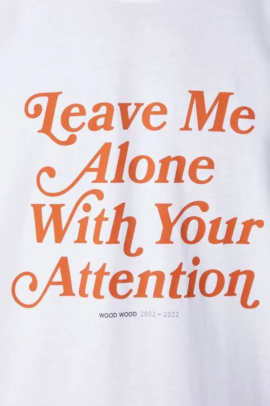 Wood Wood cotton T-shirt Bobby Leave Me Alone white color