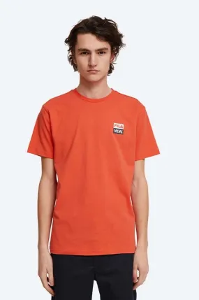 Wood Wood cotton T-shirt Boris x Fila orange color