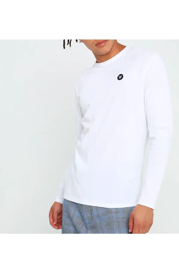 Wood Wood L/S Mel Tee White