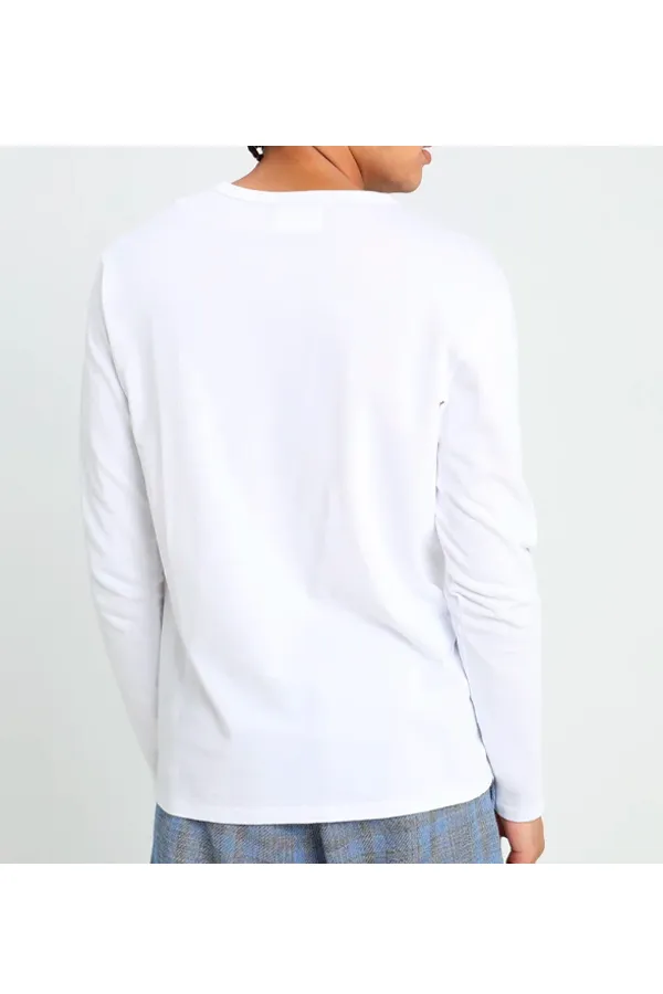 Wood Wood L/S Mel Tee White