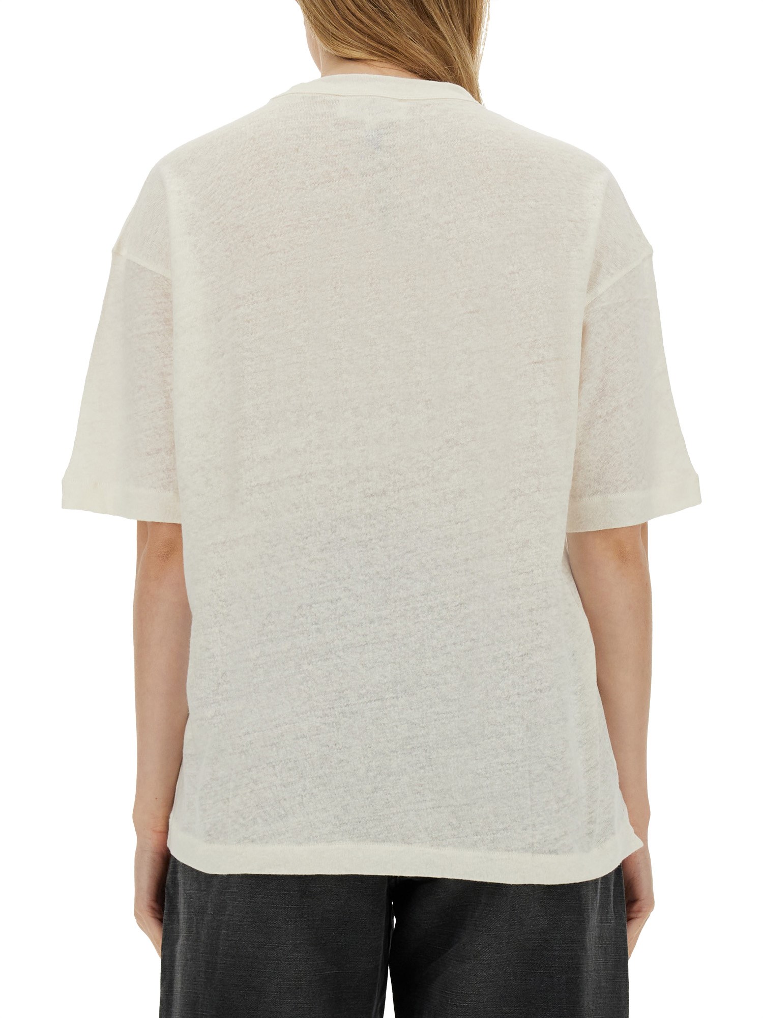 YMC    COTTON AND LINEN T-SHIRT